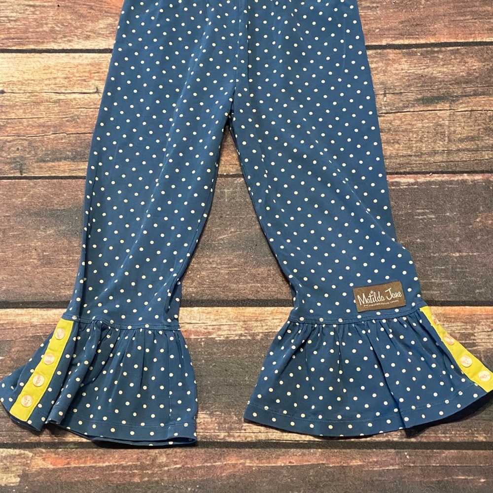 Matilda Jane Navy Polka Dot Ruffle Leggings